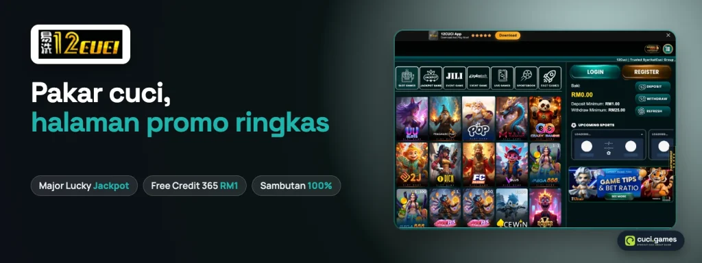 Banner 12CUCI dengan angka utama halaman promosinya
